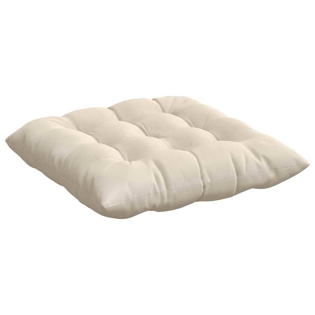 Coussins de chaise 4 pcs Beige 40 x 40 x 6 cm Microfibre