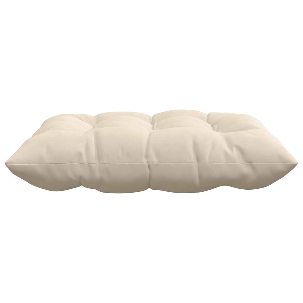 Coussins de chaise 4 pcs Beige 40 x 40 x 6 cm Microfibre