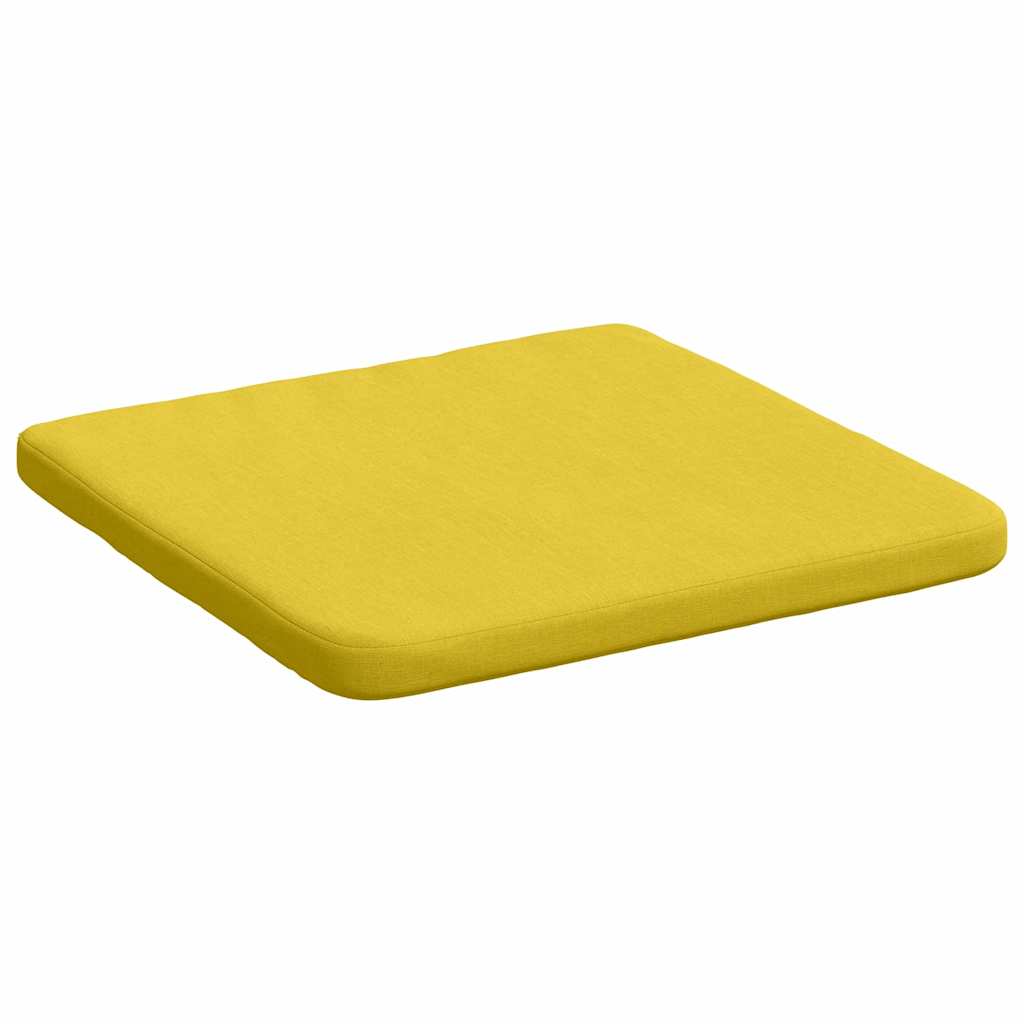 Coussins de chaise 4 pcs Jaune clair 40 x 40 x 3 cm Tissu