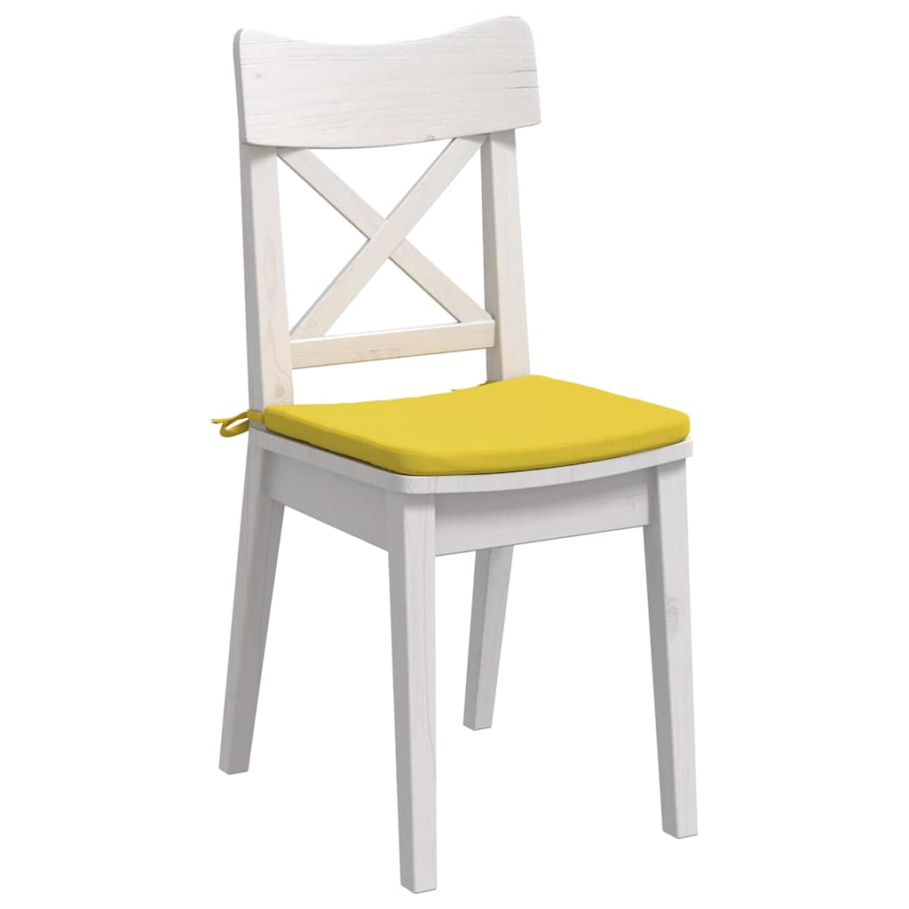 Coussins de chaise 4 pcs Jaune clair 40 x 40 x 3 cm Tissu