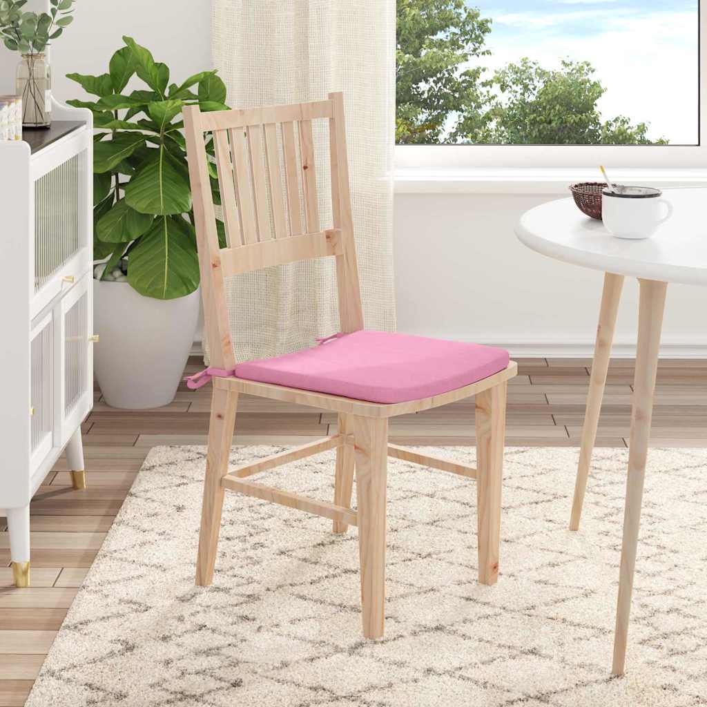 Coussins de chaise 4 pièces roses 40 x 40 x 3 cm tissu