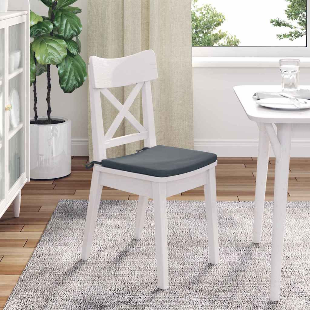Coussins de chaise 4 pcs Gris foncé 40 x 40 x 3 cm Velours