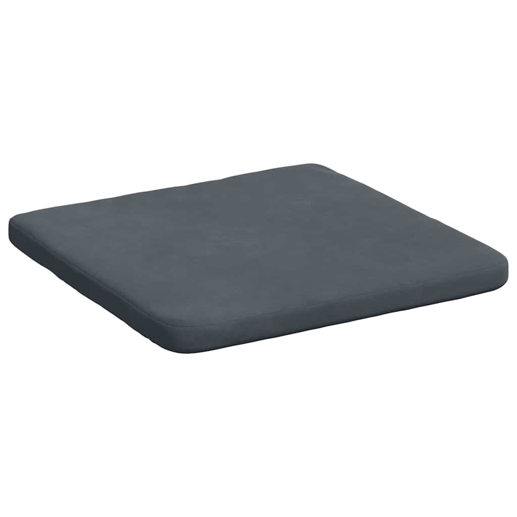 Coussins de chaise 4 pcs Gris foncé 40 x 40 x 3 cm Velours