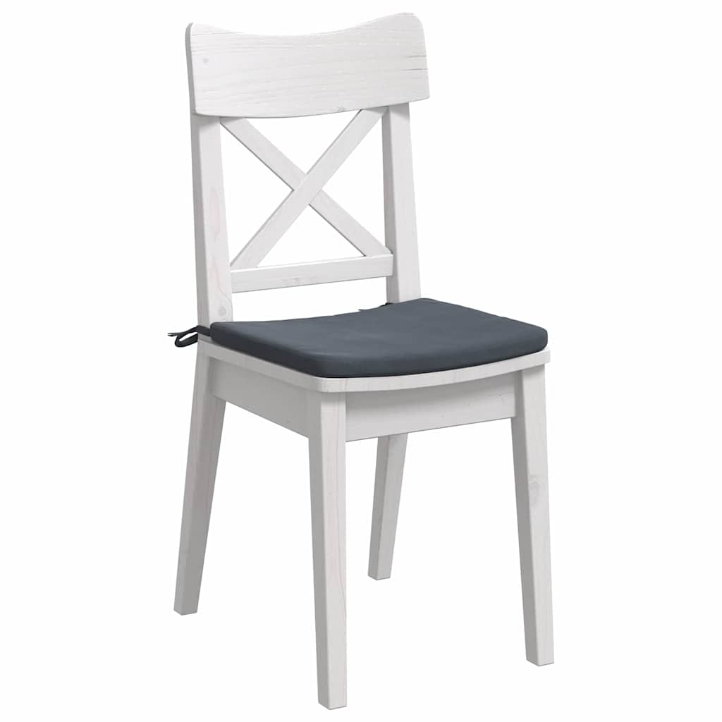 Coussins de chaise 4 pcs Gris foncé 40 x 40 x 3 cm Velours