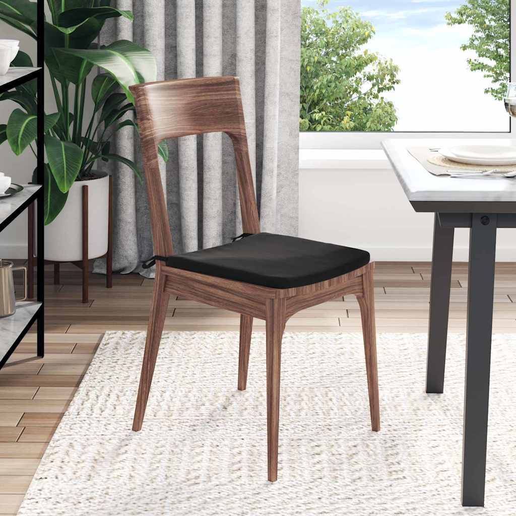 Seat Cushions 4 pcs Black 40 x 40 x 3 cm Velvet
