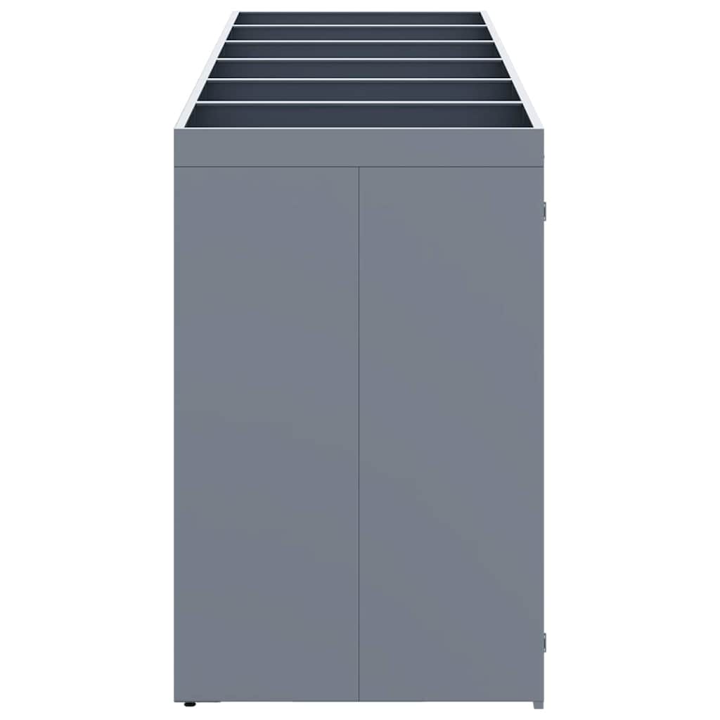 Conteneur à roulettes pour 6 bacs Gris clair 408 x 77,5 x 121,5 cm