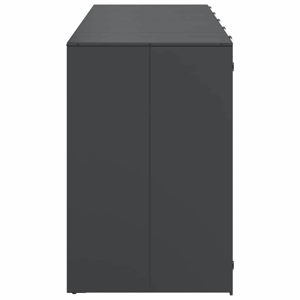Wagenmüllbehälter für 5 Behälter 340 x 77,5 x 115,5 cm Stahl