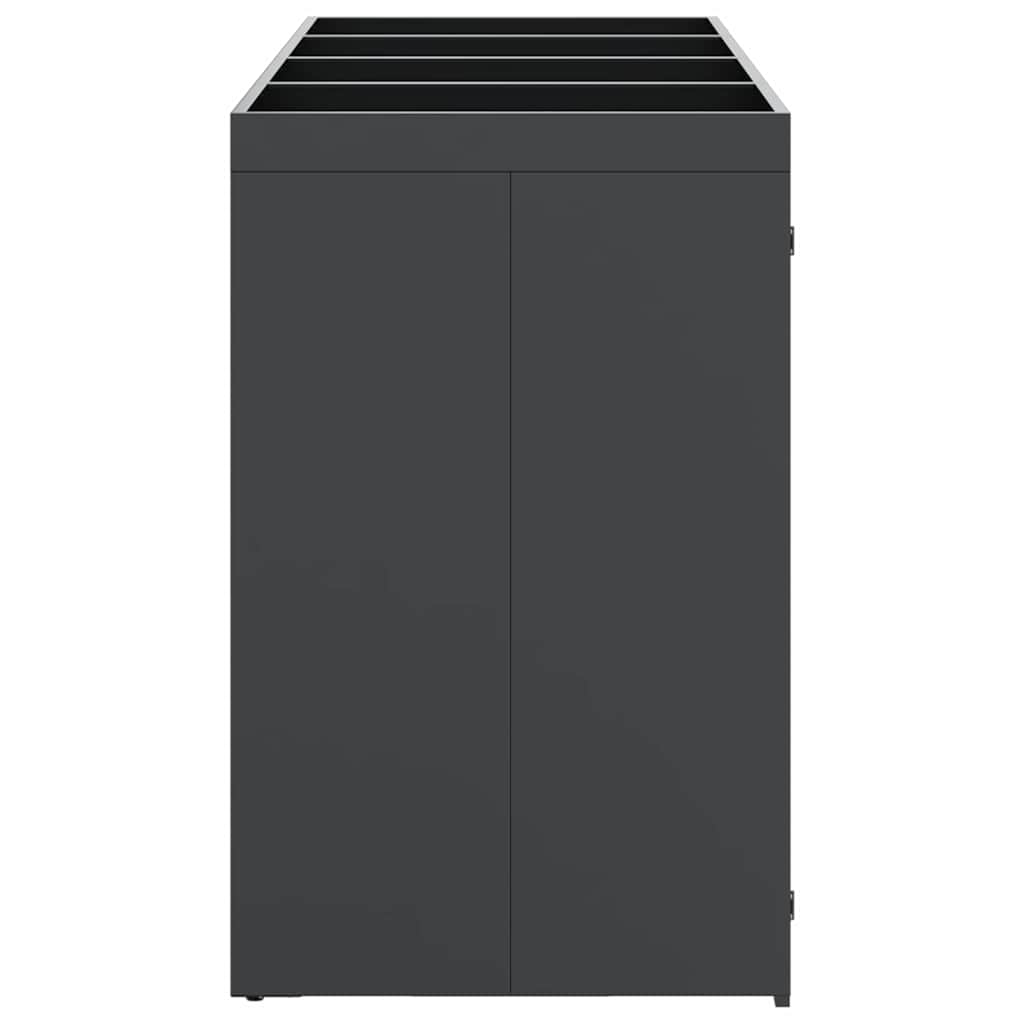 Trolley waste container for 4 bins 272 x 77.5 x 121.5 cm steel