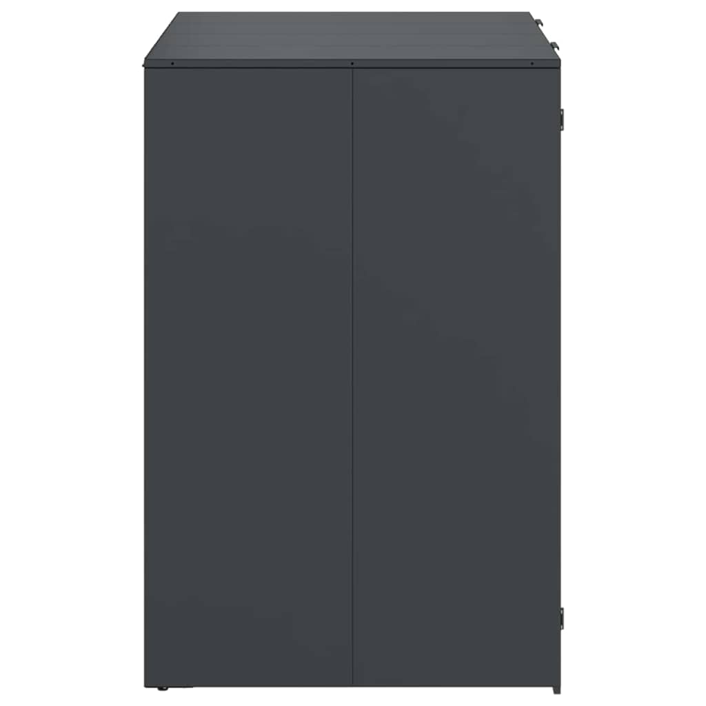 Wheeled waste bin enclosure for 2 bins 136 x 77.5 x 115.5 cm steel