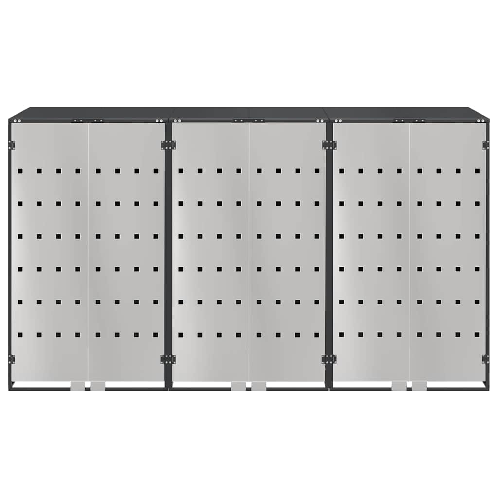 Wagenmüllbehälter für 3 Behälter 204 x 77,5 x 115,5 cm Stahl