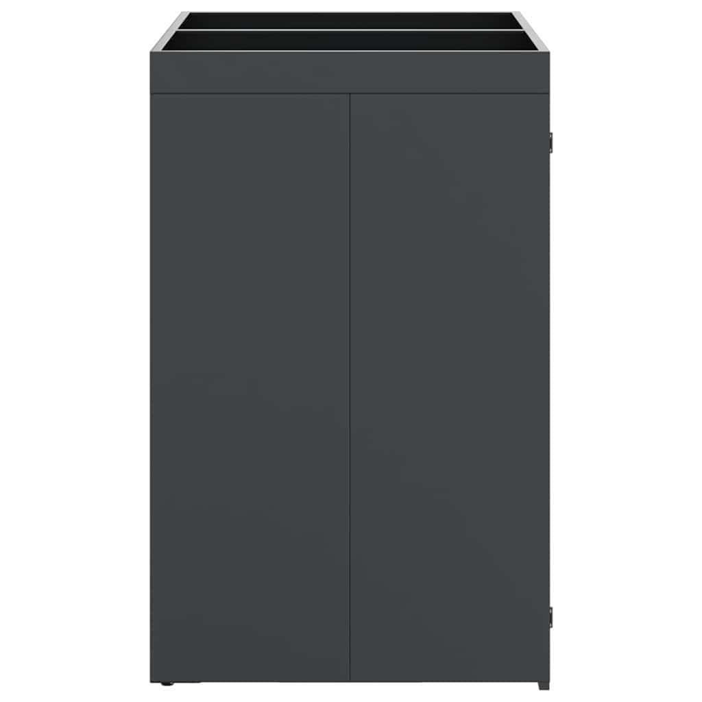 Wheelie bin enclosure for 2 bins 136 x 77.5 x 121.5 cm steel