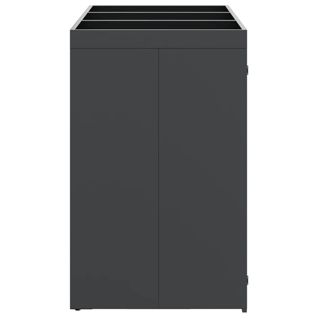 Waste Cart Container for 3 Bins 204 x 77.5 x 121.5 cm Steel