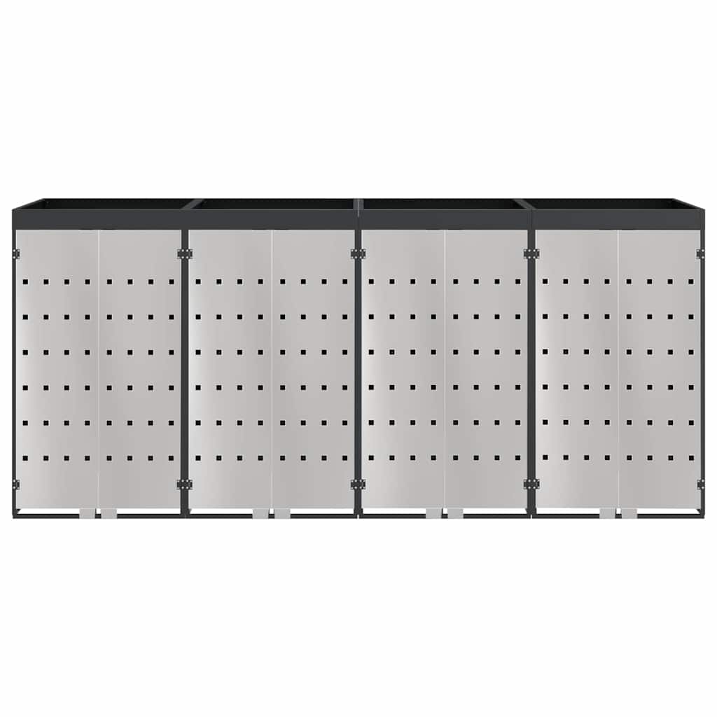Wagenmüllbehälter für 4 Behälter 272 x 77,5 x 121,5 cm Stahl