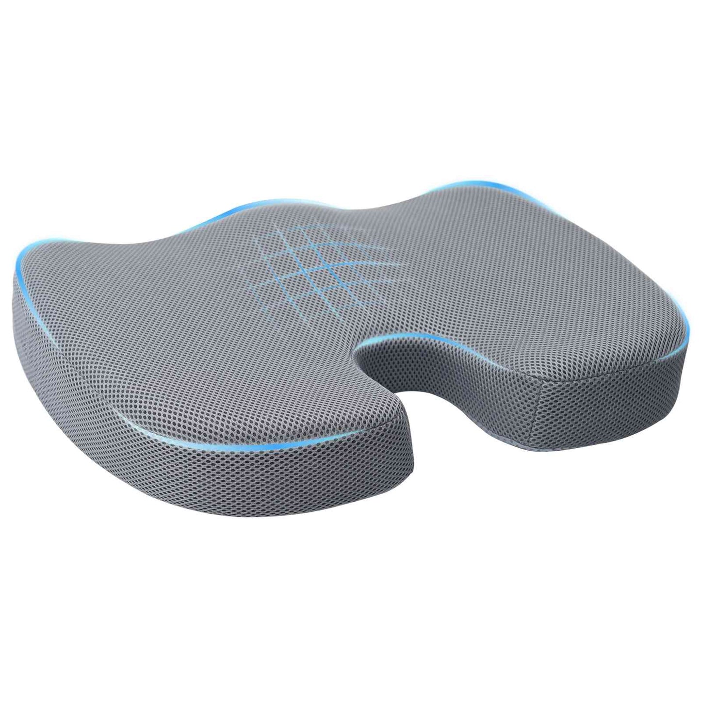 Sitzkissen mit Kissen Grau 47 x 37 x 8 cm Mit Netz