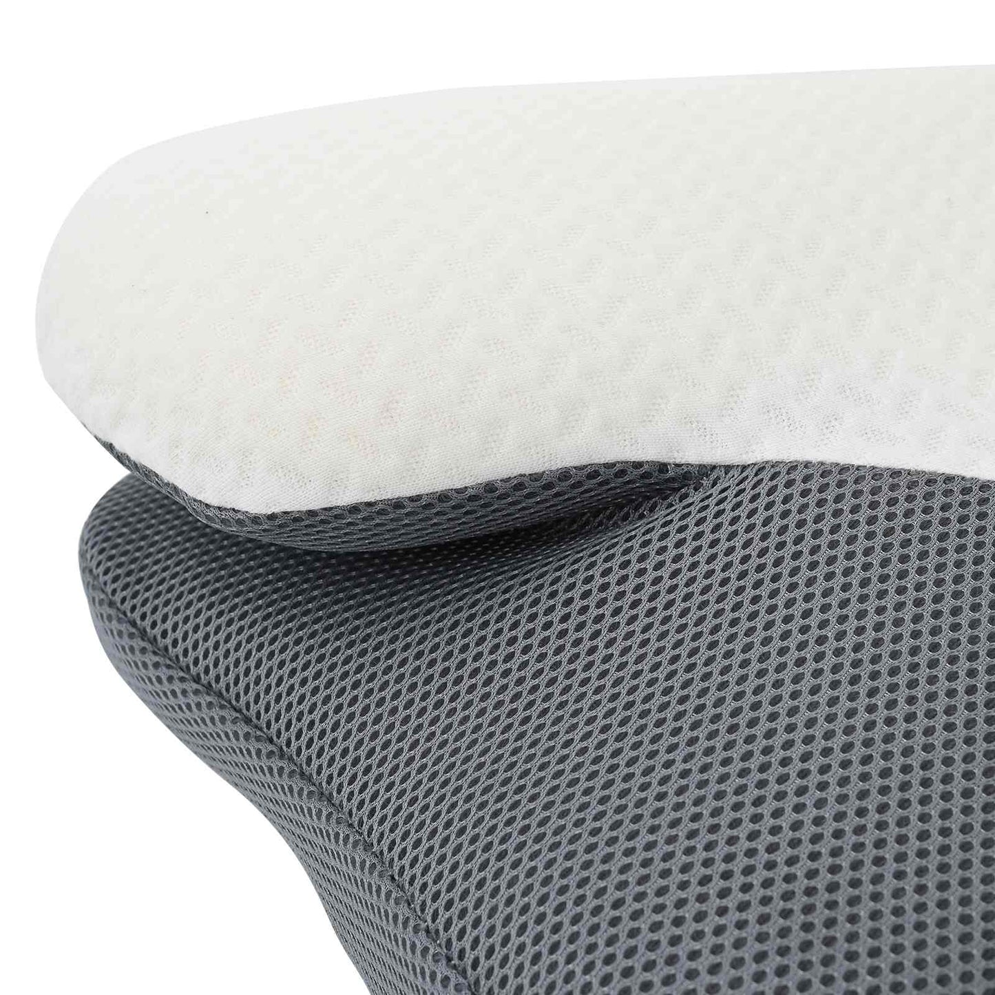 Nackenstützkissen mit Kissen Weiß 57 x 36 x 13 cm Polyester