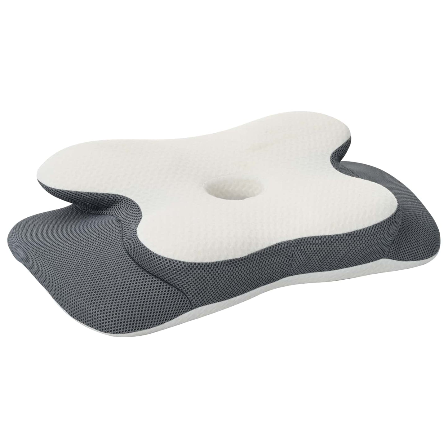 Nackenstützkissen mit Kissen Weiß 58 x 37,5 x 12 cm Polyester