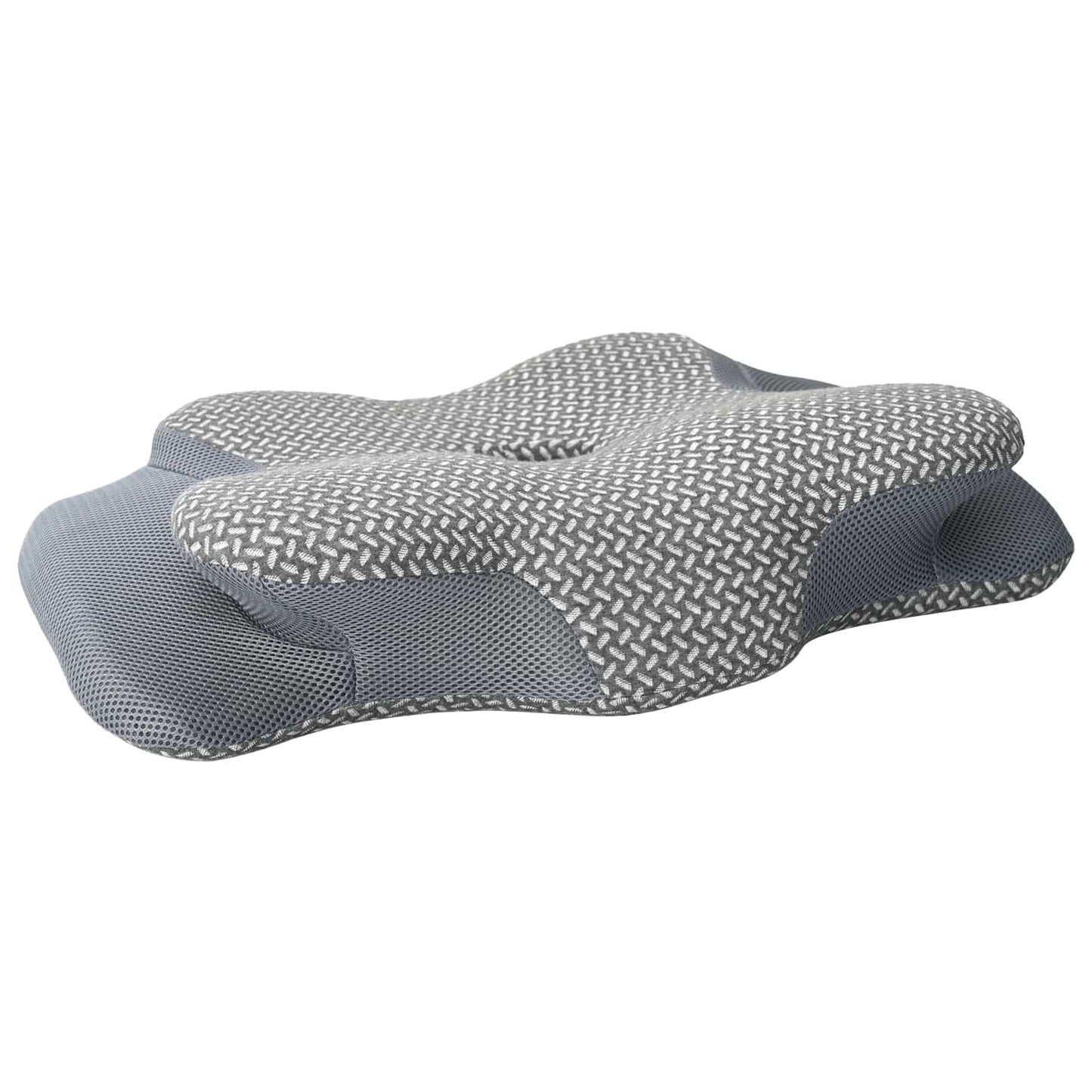 Neck support pillow with cushion Grey 58 x 38 x 12 cm Polyester