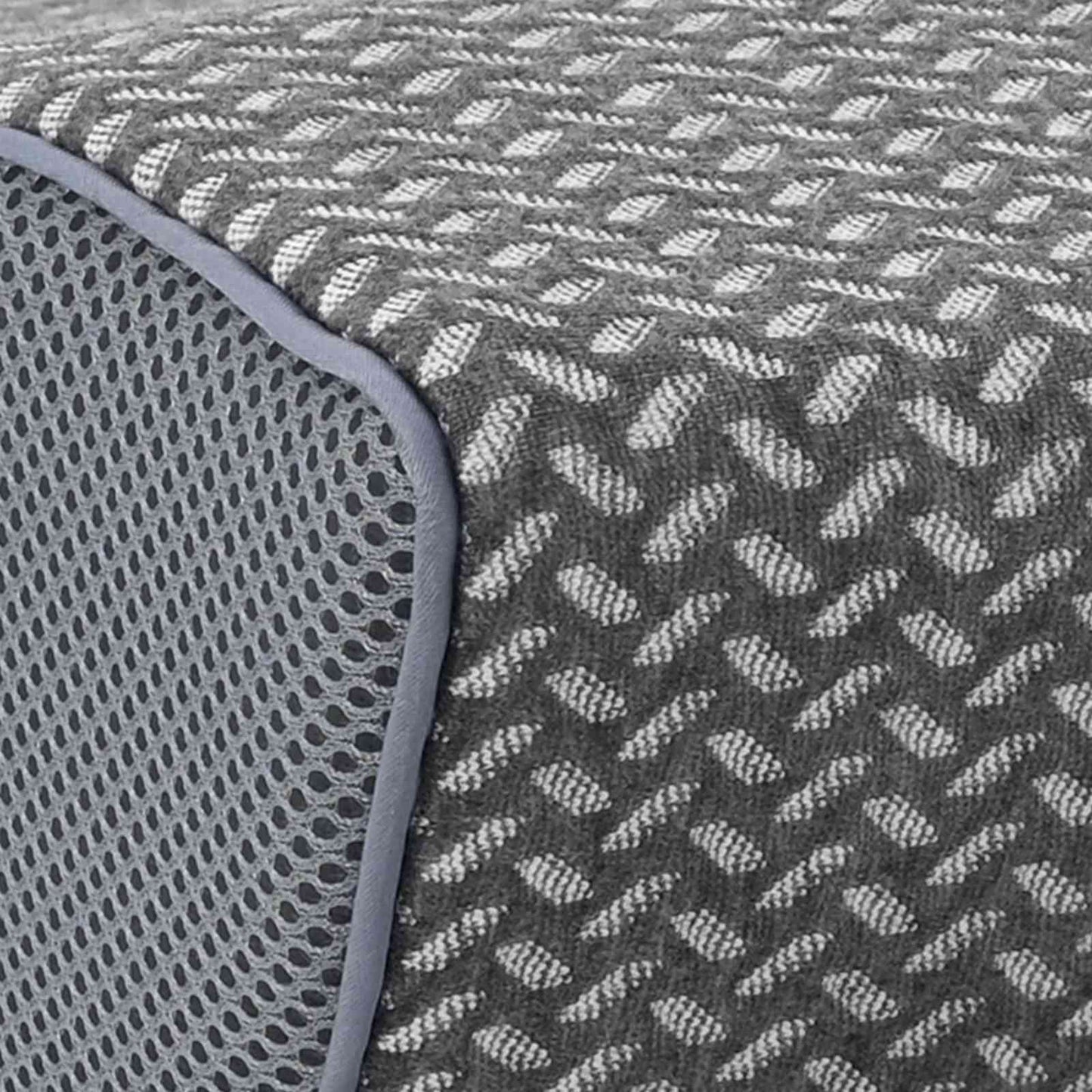 Kopfkissen mit Kissen Grau 60 x 34 x 11 cm Polyester