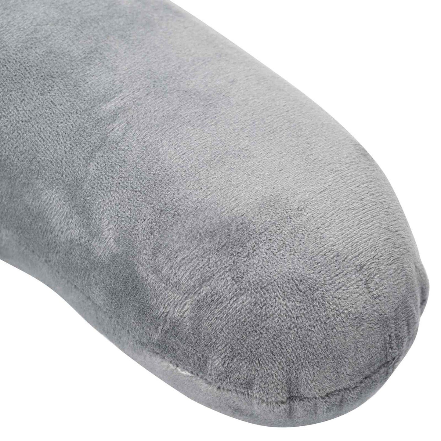 Reisekissen für den Hals mit Kissen Grau 27 x 27 x 8,5 cm Samt
