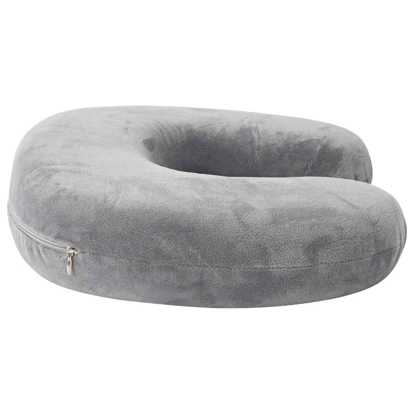 Reisekissen für den Hals mit Kissen Grau 27 x 27 x 8,5 cm Samt