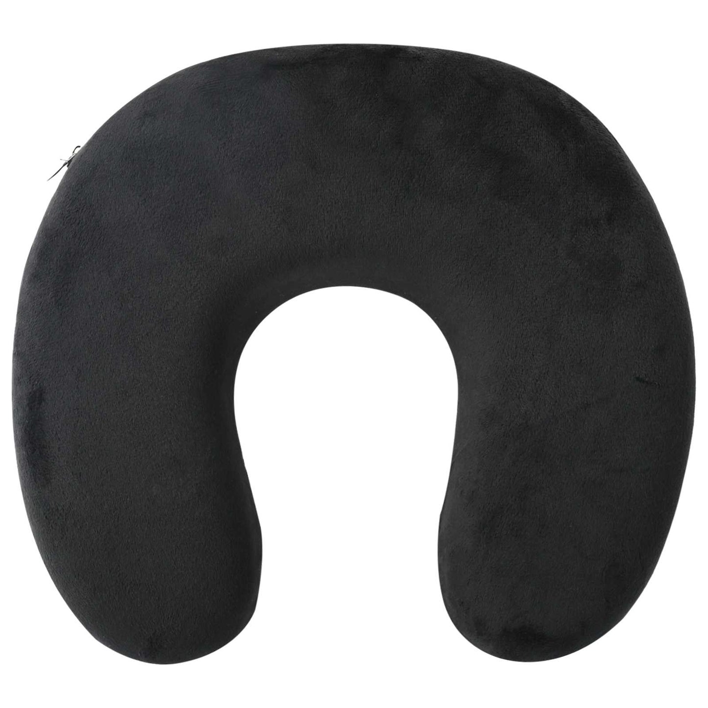 Travel neck pillow black 27 x 27 x 8 cm velvet