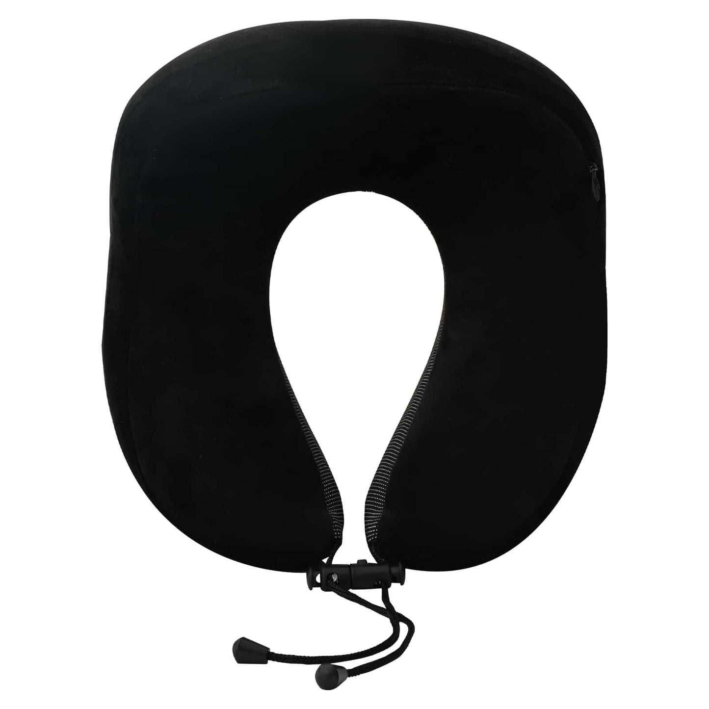 Oreiller de voyage cervical noir 27 x 26 x 14 cm Velours