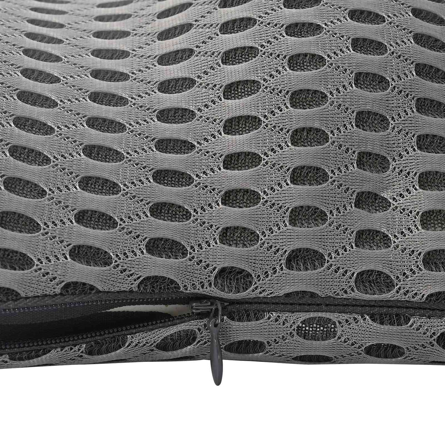 Back Cushion with Pillow Grey 47.5 x 23 x 12 cm 4D Mesh