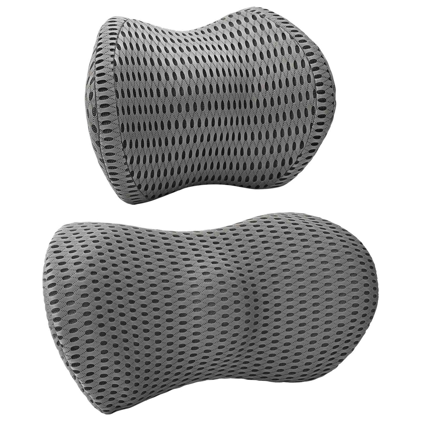 Kissenset mit Kissen Verstellbar 2 pcs Grau 4D Mesh