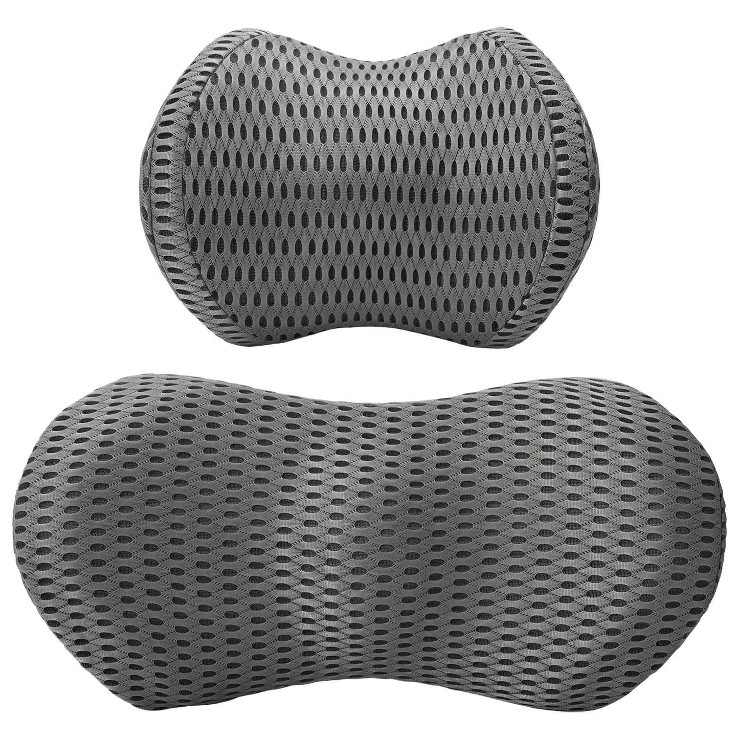 Kissenset mit Kissen Verstellbar 2 pcs Grau 4D Mesh