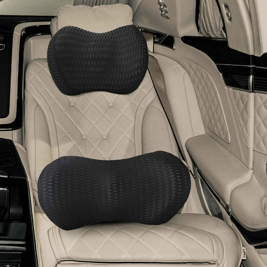 Kissenset mit Kissen Verstellbar 2 pcs Schwarz 4D Mesh