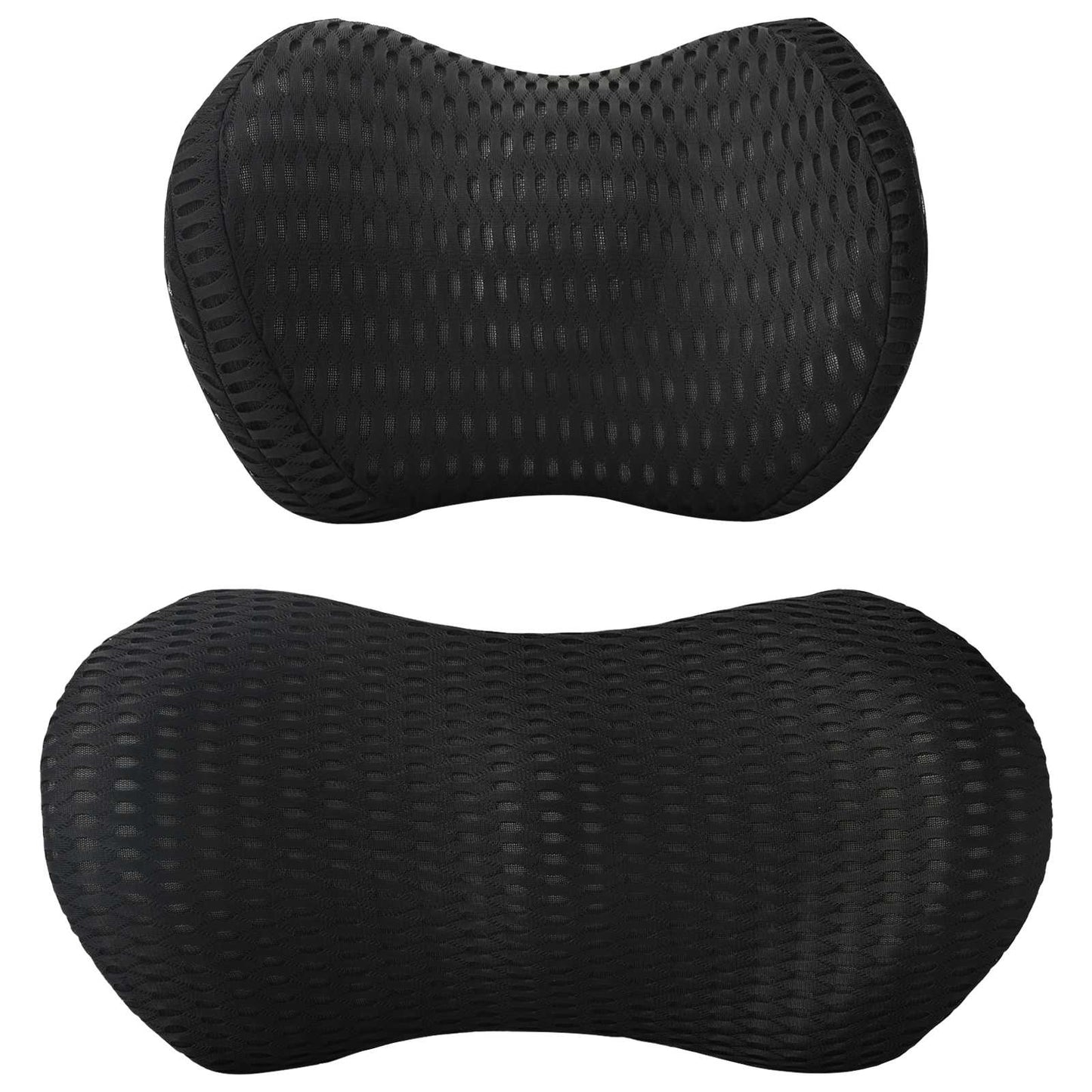 Kissenset mit Kissen Verstellbar 2 pcs Schwarz 4D Mesh