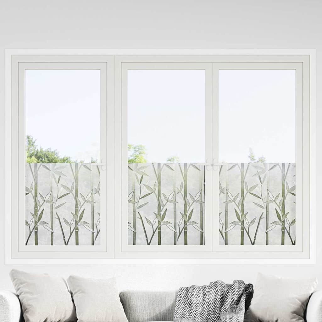 Statisches Fensterfolie Bambus-Muster 90 x 500 cm PVC