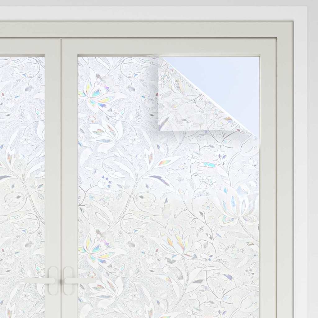 Static Window Film Flower Pattern 60 x 500 cm PVC