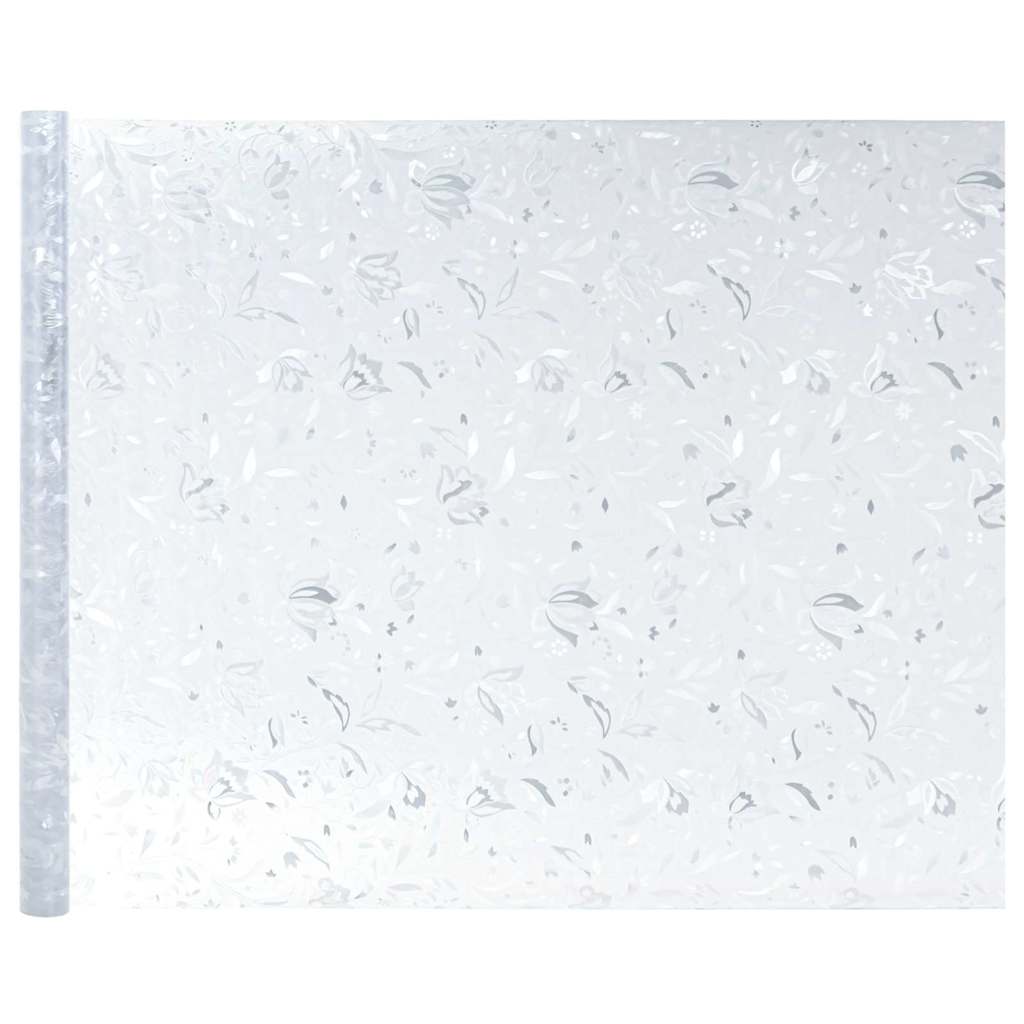 Static Window Film Flower Pattern 60 x 500 cm PVC