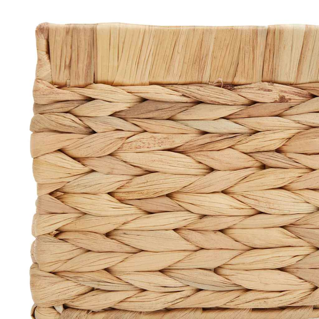 Storage baskets 3 pcs natural 40 x 30 x 18 cm water hyacinth