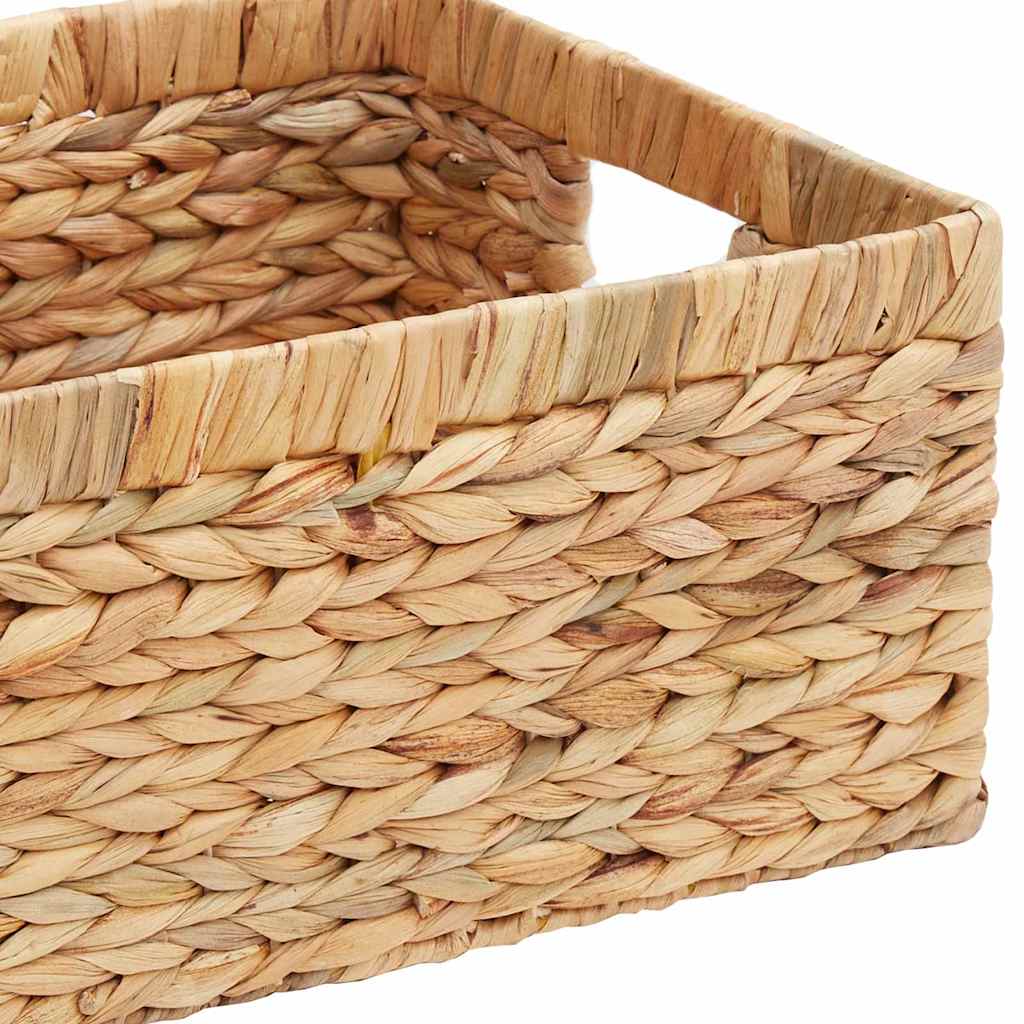 Storage baskets 3 pcs natural 40 x 30 x 18 cm water hyacinth