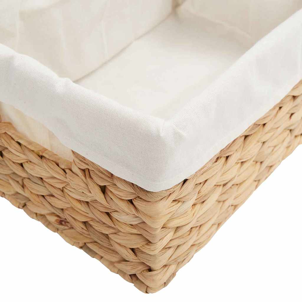 Aufbewahrungskörbe 3 pcs Natur 40 x 30 x 18 cm Wasserhyazinthe