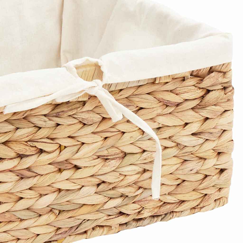 Aufbewahrungskörbe 3 pcs Natur 40 x 30 x 18 cm Wasserhyazinthe