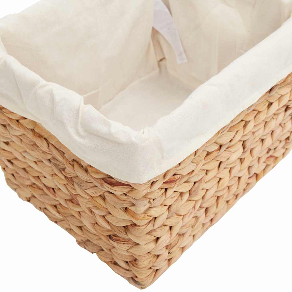 Storage Baskets 3 pcs Natural 35 x 30 x 25 cm Water Hyacinth