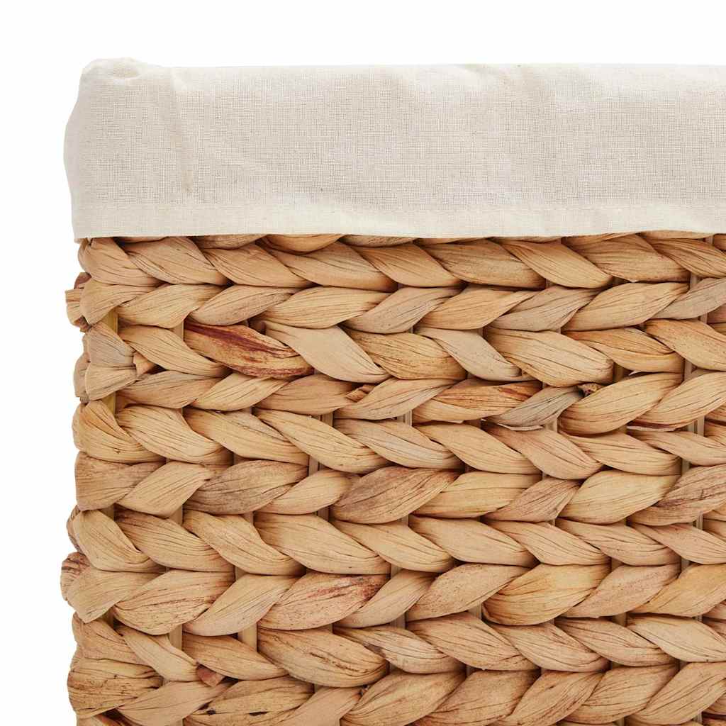 Storage Baskets 3 pcs Natural 35 x 30 x 25 cm Water Hyacinth