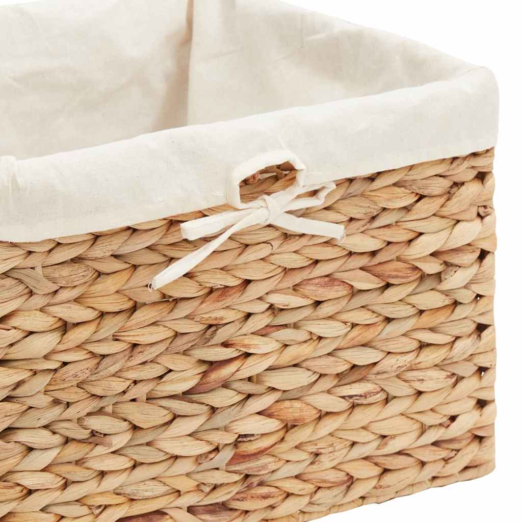 Storage Baskets 3 pcs Natural 35 x 30 x 25 cm Water Hyacinth
