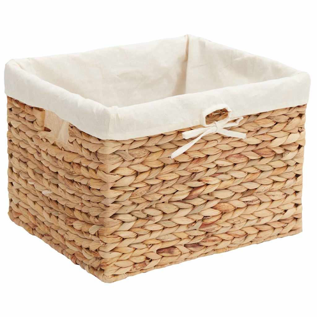 Storage Baskets 3 pcs Natural 35 x 30 x 25 cm Water Hyacinth