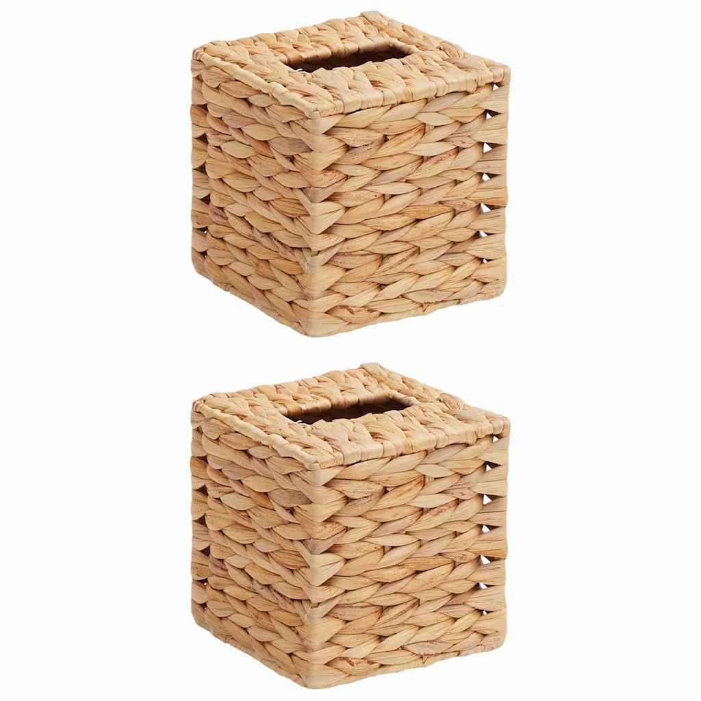 Taschentuchboxdeckel 2 pcs Wasserhyazinthe 14,5 x 14,5 x 15 cm