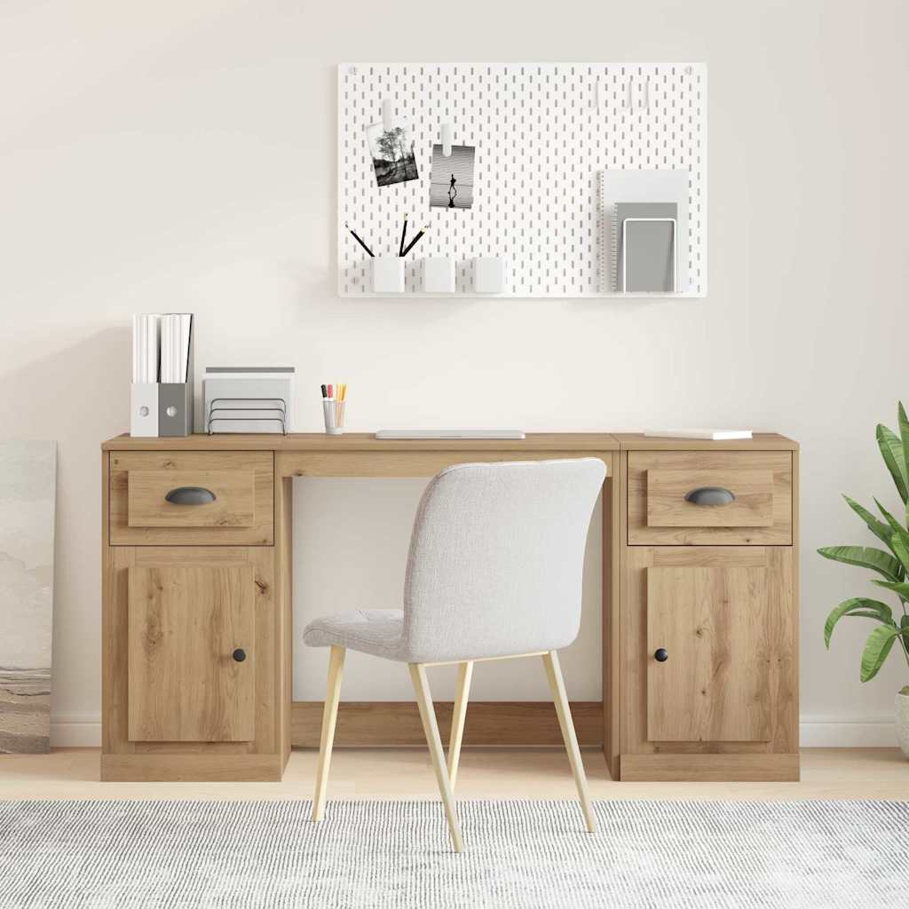 Bureau avec armoire chêne Artisan 154,5 x 50 x 75 cm