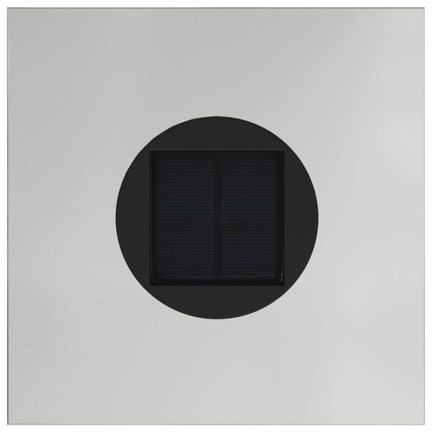 Lampe solaire à LED pour allée, 2 pièces, argent galvanisé