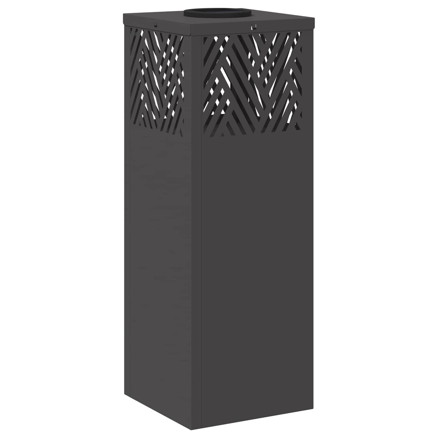 Solar LED Weg Licht 2 pcs Schwarz Kalt gewalzter Stahl