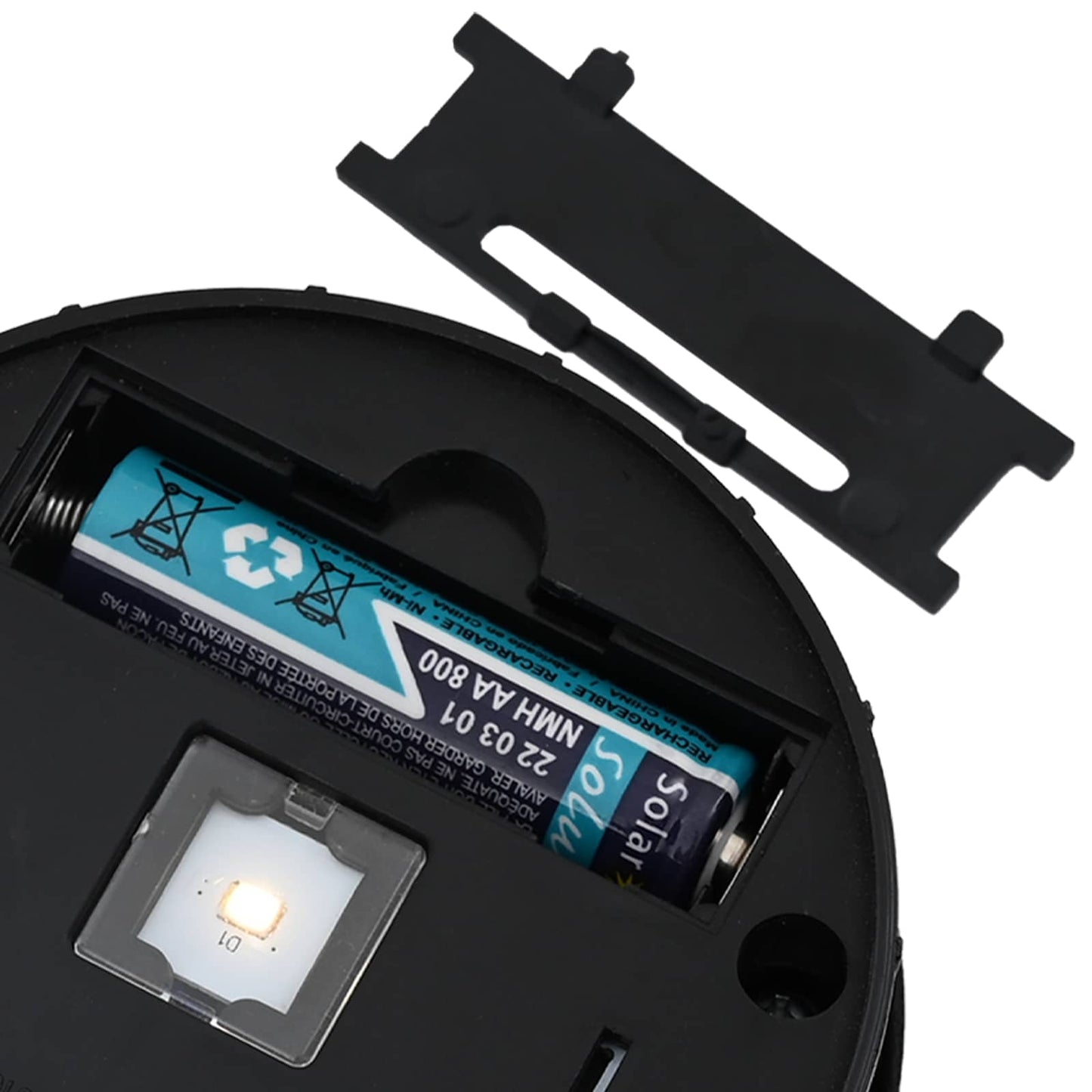 Solar LED Weg Licht 2 pcs Anthrazit Kalt gewalzter Stahl