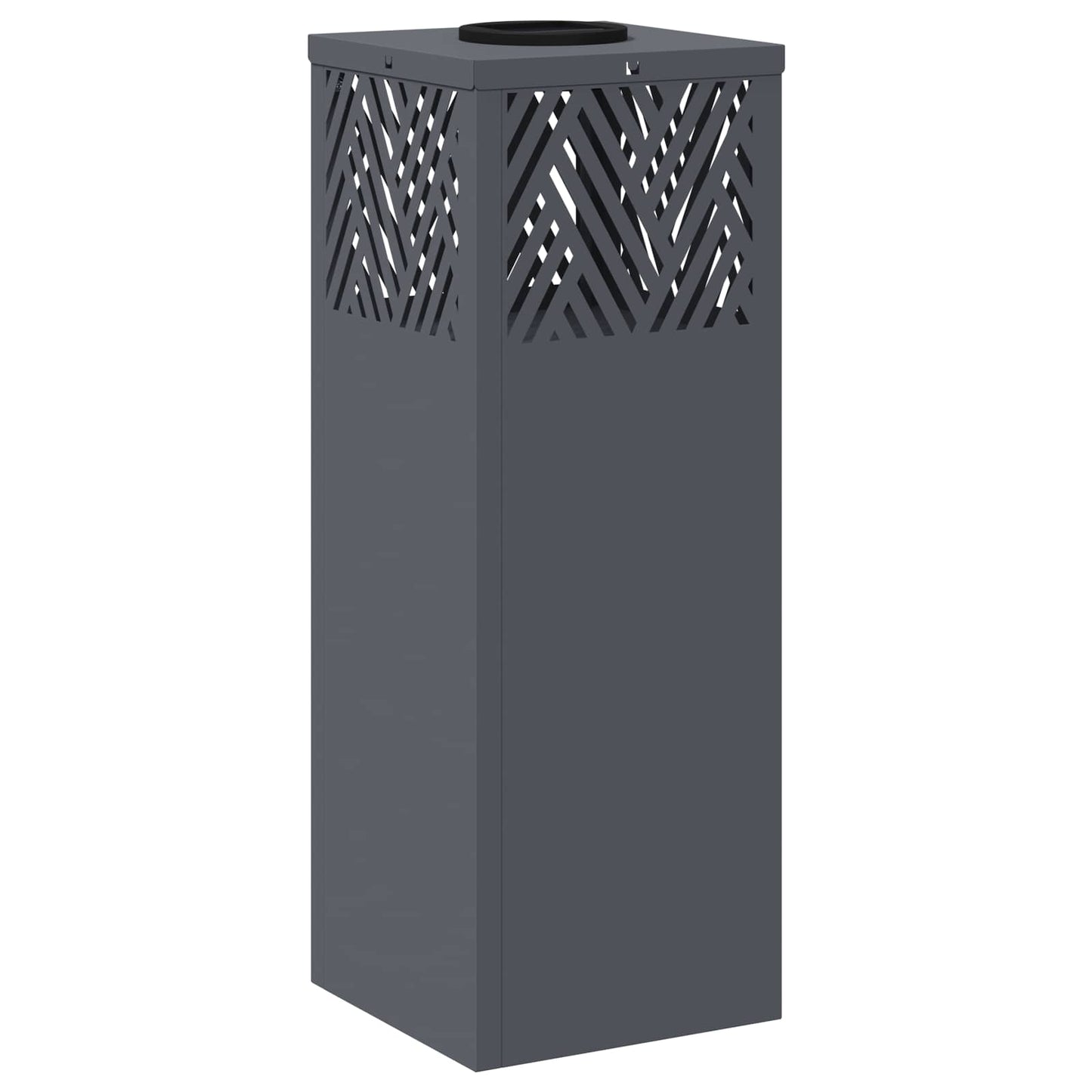 Solar LED Weg Licht 2 pcs Anthrazit Kalt gewalzter Stahl