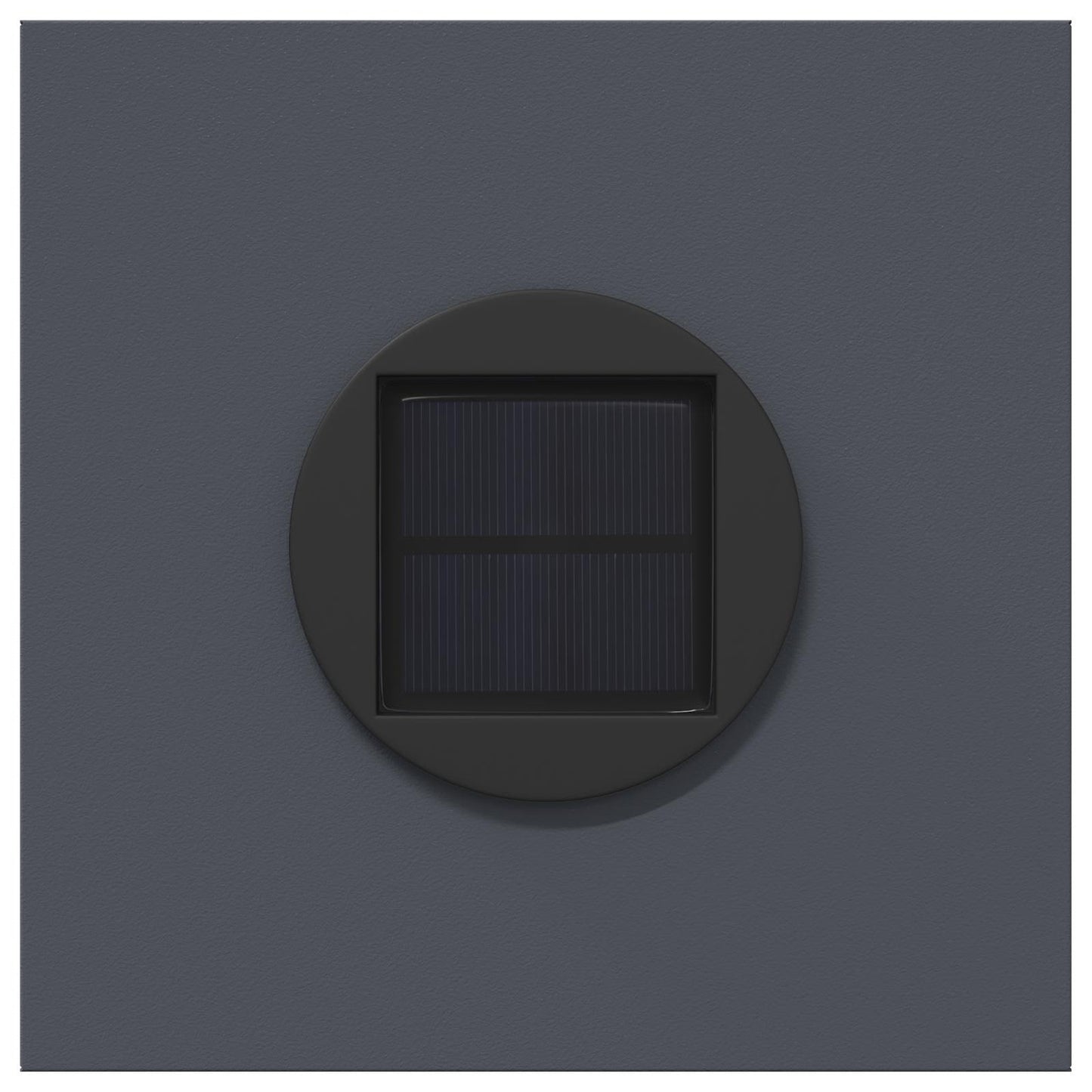 Solar LED Weg Licht 2 pcs Anthrazit Kalt gewalzter Stahl
