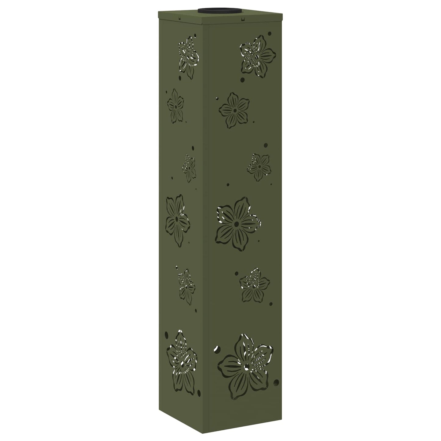Lumière solaire LED pour chemin, 2 pcs, vert olive, acier laminé à froid